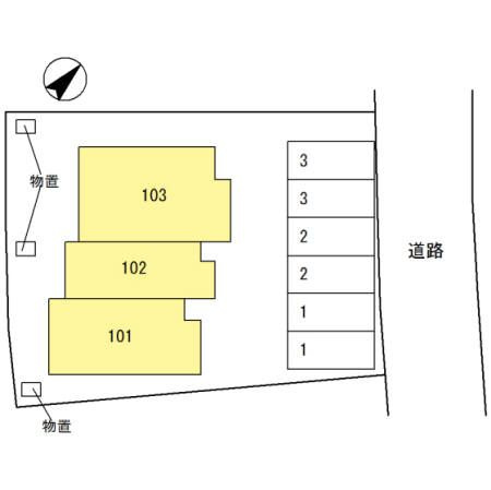 ラフィーネ長江の区画図