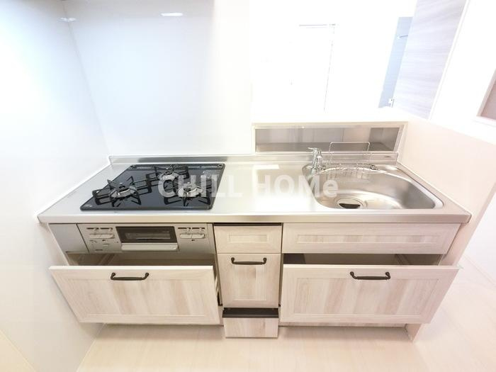 オペラハウス下新田　Ⅱのキッチン|当社、チルホームのHPもご覧ください(^^)/物件情報多数♪