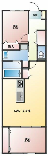 ボヌールメゾンＣの間取り