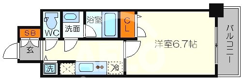 ラブ心斎橋ウエストの間取り|LAV心斎橋WEST　間取り