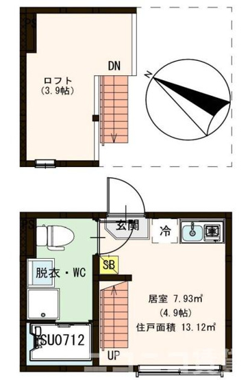 【間取り】 | ハーモニーテラス大口通