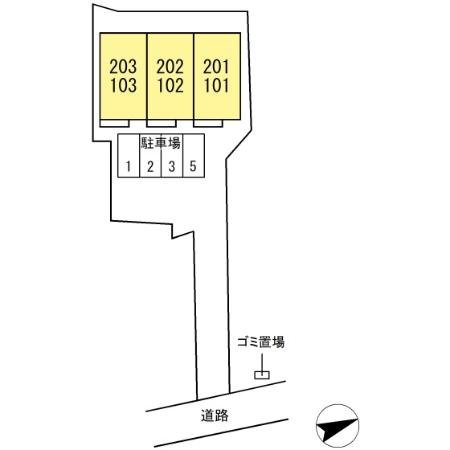 ラフィーユⅡの区画図