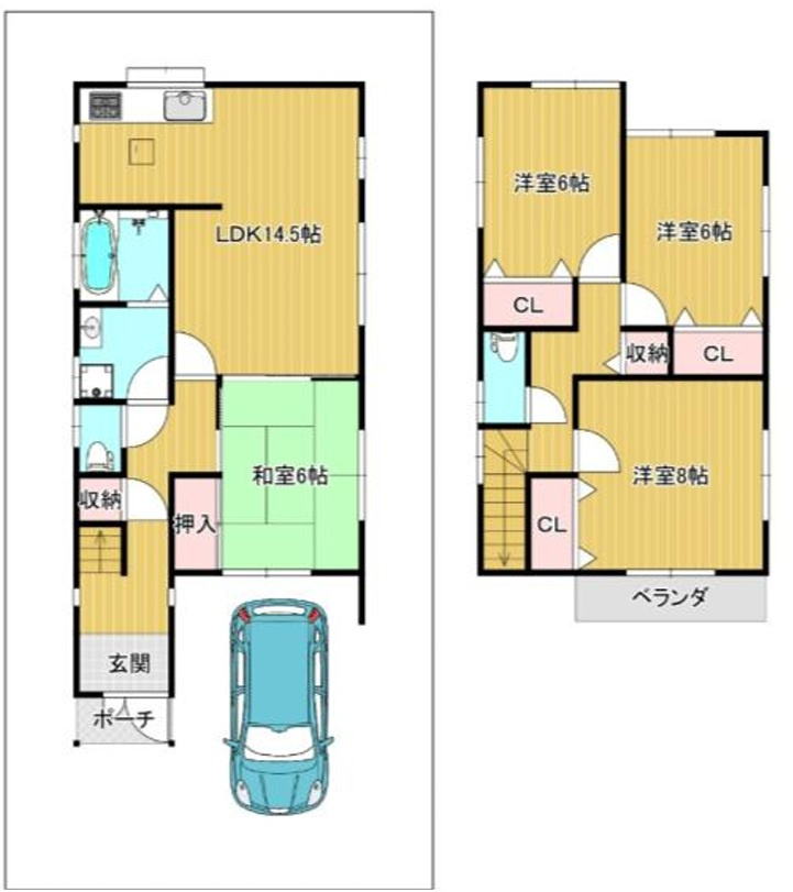 堺市西区上436－12の間取り