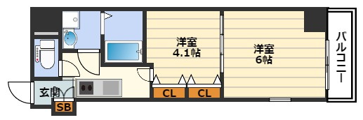 レジュールアッシュ梅田アクシアの間取り