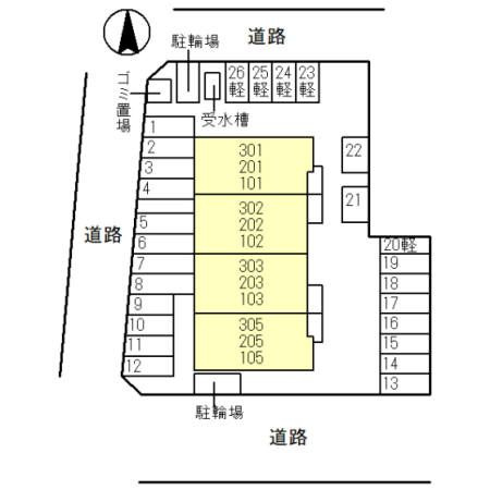 ラ・ファミール・ナガハラの区画図