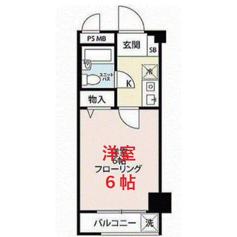 【間取り】 | パレドール山王北 | 6帖の洋室です