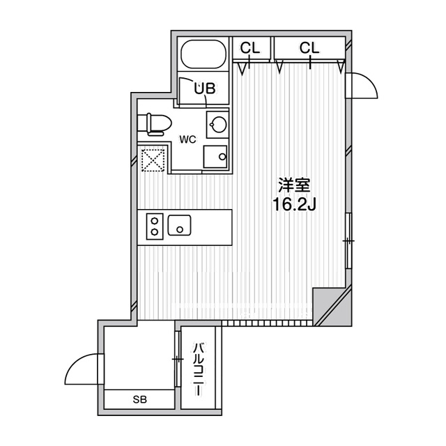 ルクレ堺筋本町レジデンスの間取り