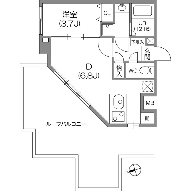 ガーラプレイス八幡山壱番館の間取り
