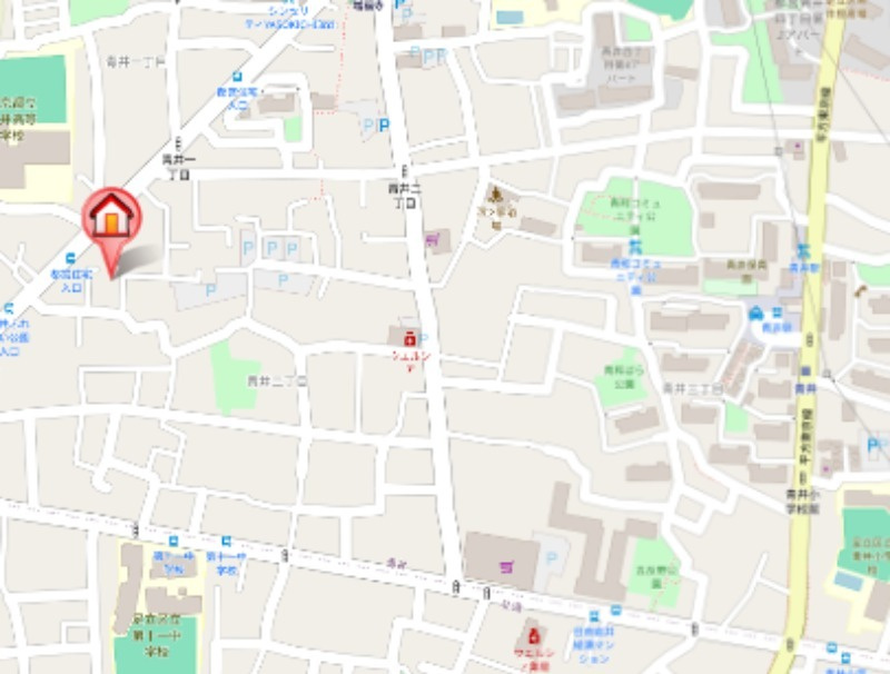 カーサーアオイＢの地図