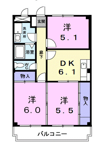 クレストヴィラヒヨシの間取り