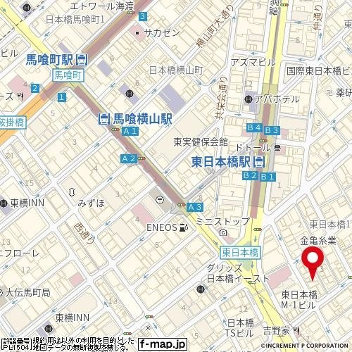 スカイコートヴァンテアン東日本橋の地図