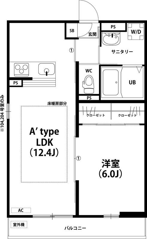 リブリ・コートアムールhokimaの間取り