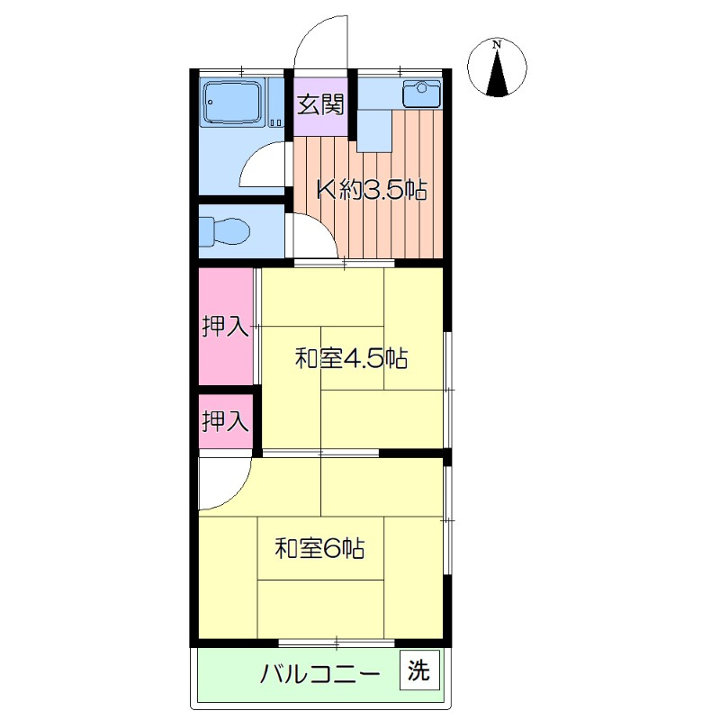 フラット吉田の間取り