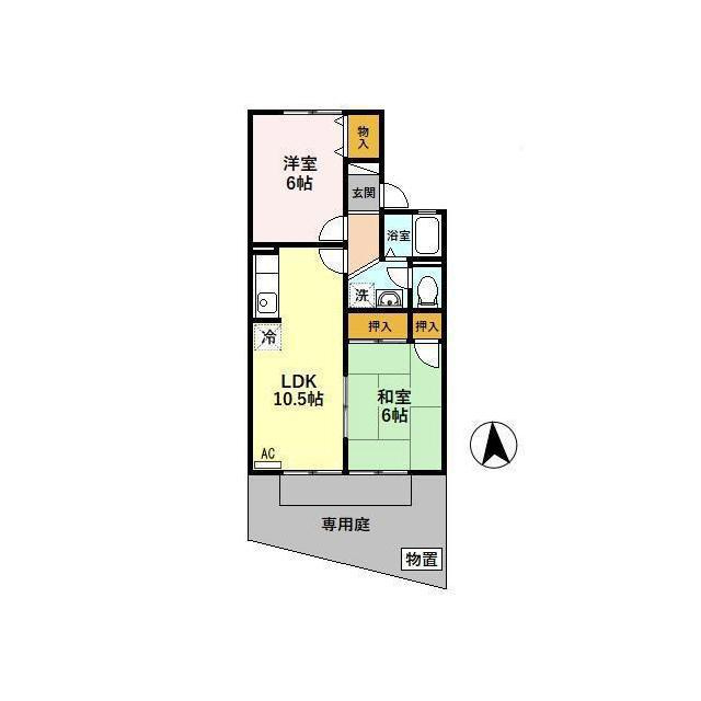 羽島郡笠松町米野のアパートの間取り