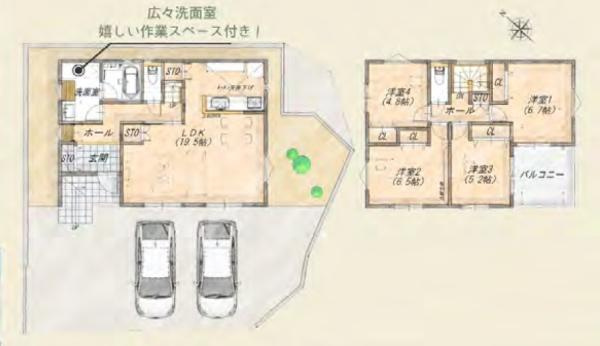 横浜市港南区笹下６丁目の新築一戸建の間取り|使い勝手の良い4LDK
お気軽にお問い合わせください。