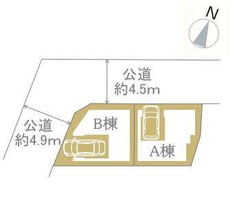 横浜市港南区笹下５丁目の新築一戸建の区画図|限定2棟の販売です！
お気軽にお問合せ下さい！