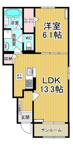 【間取り】 | ノーブルヴィラ | カップルさんにオススメのお部屋です♪