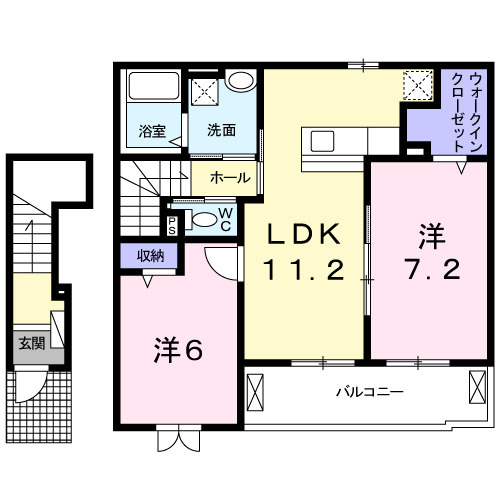 フルト　モーアＢの間取り