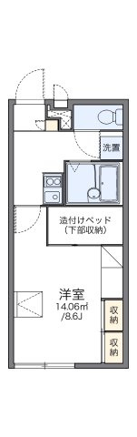レオパレススプリング　ヒルの間取り