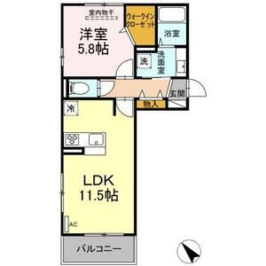 【間取り】 | D-room博多麦野 弐番館