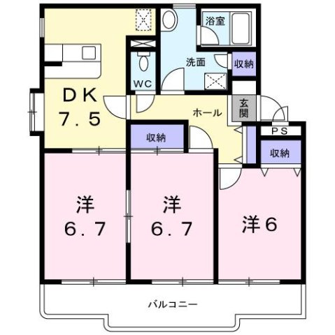 アビタシオン　シュットの間取り