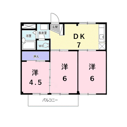 コーポにしふかの間取り