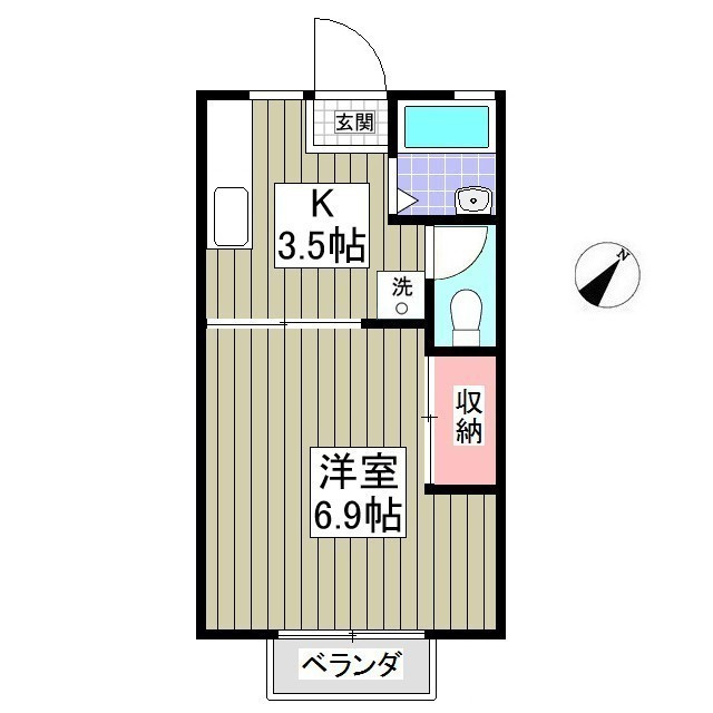エコーハイツBの間取り