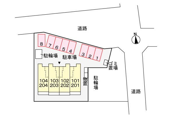 エグジストの駐車場