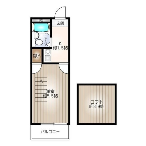 【間取り】 | レオパレス港楽
