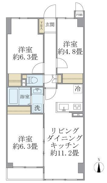 ＩＳＭ武蔵浦和の間取り