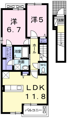 オリーブ赤穂Ⅱの間取り