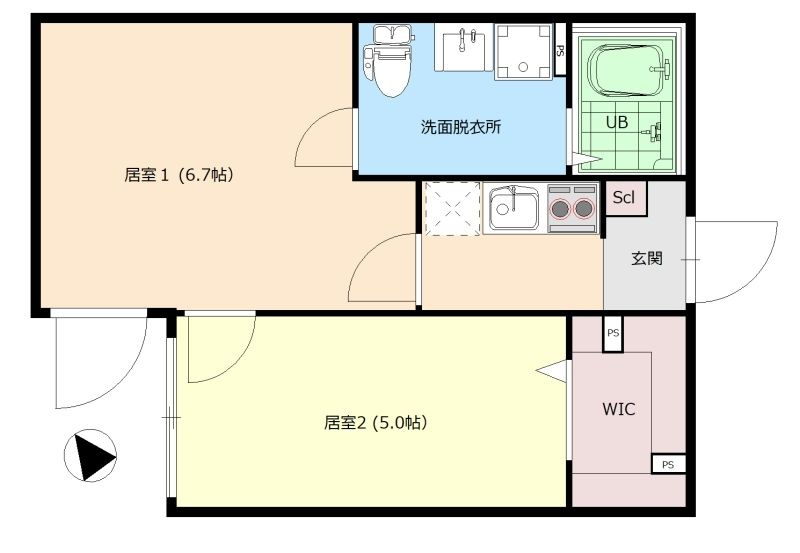 ルノン谷在家の間取り