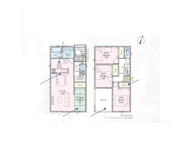 【間取り】 | 下恩方町新築戸建 | 3つの居室とゆとりあるLDKを備えた3LDKの新築戸建。家族が集まるリビングと個室のバランスがよい間取りです。上質な素材と落ち着いた色合いでまとめた内装が、家族の時間を豊かにします。