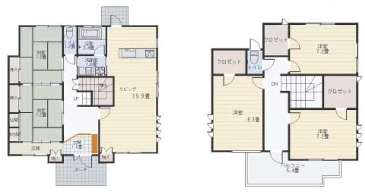 あきる野市小中野の中古一戸建の間取り