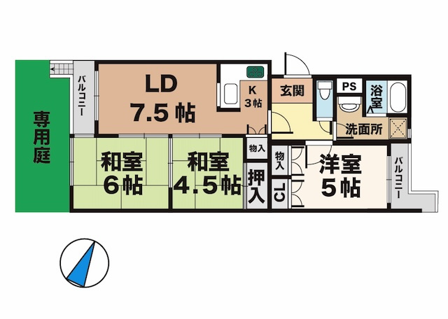 グリーンハイツ大津和の間取り