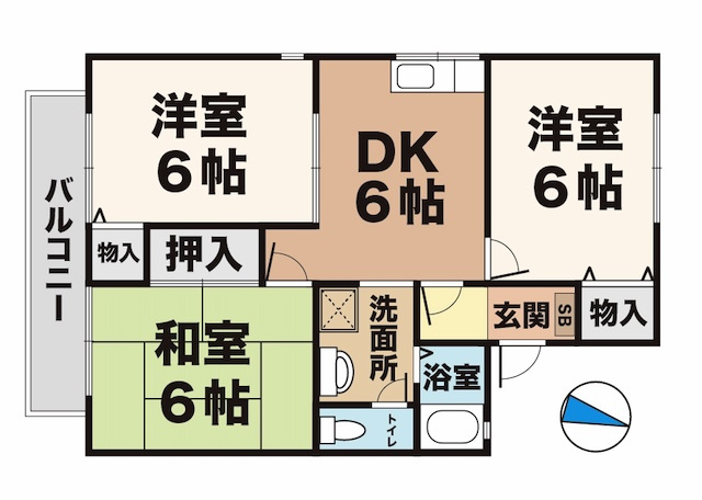セジュール須磨の間取り