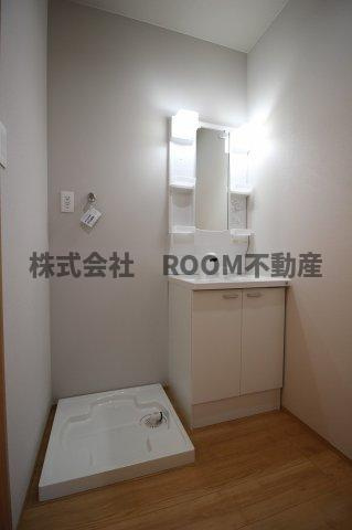 ひなた住宅(三股町樺山)の洗面所|使いやすい洗面所です