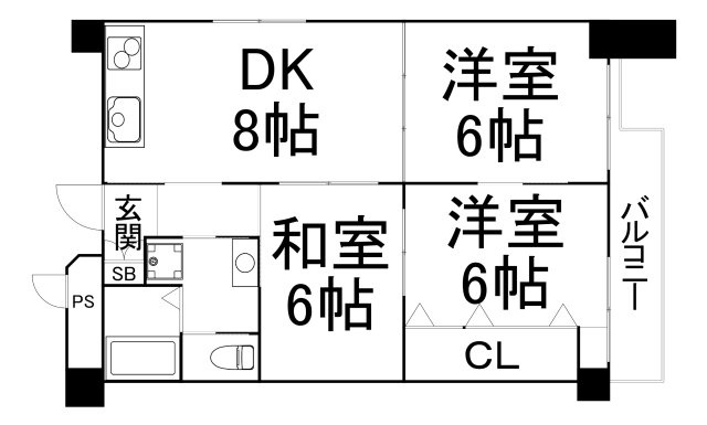 【間取り】 | 大拓ハイツ8