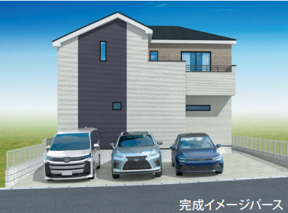 鎌倉市城廻4期　新築戸建　全1棟の外観パース
