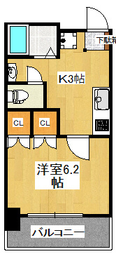 町田市能ヶ谷１丁目の賃貸マンションの間取り