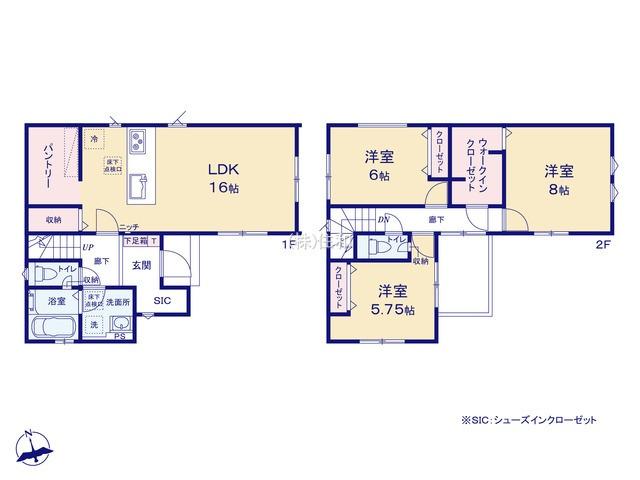 【新築分譲住宅】川越市新宿町8期の間取り