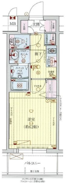 プレサンス難波インフィニティの間取り