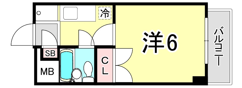 メゾンスリーエイト園田の間取り