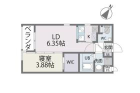 サニークレスト西新の間取り