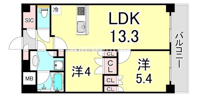ブランシエスタ西宮の間取り