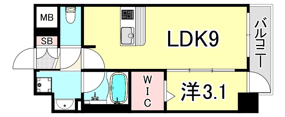 プレサンス塚本ミッドマークの間取り