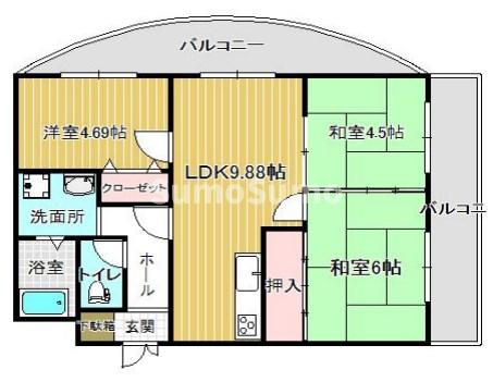 ベルレーブ本山の間取り