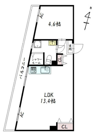 山麓ハイツの間取り