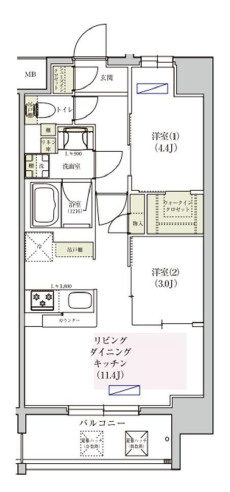 アーバネックス東梅田の間取り