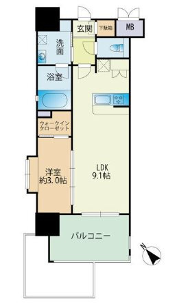 サニークレスト東比恵Ⅱの間取り